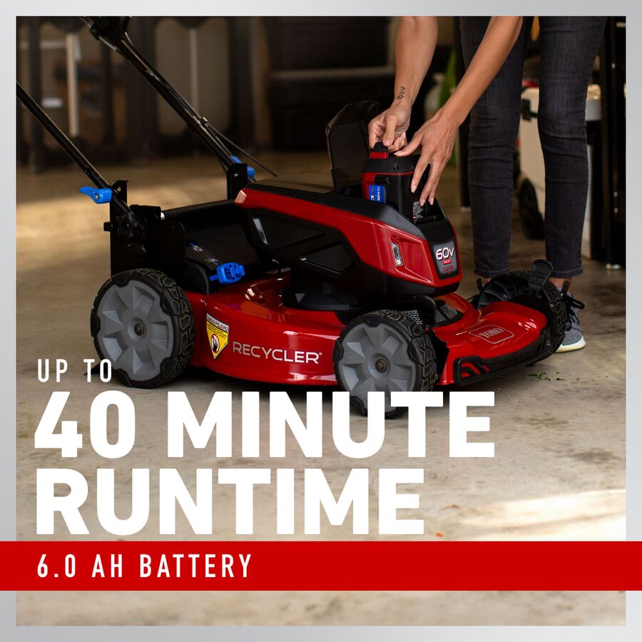 Toro 60V Max* 22 in. (56 cm) Recycler® w/Personal Pace® Lawn Mower - 6.0Ah Battery Included (21467)