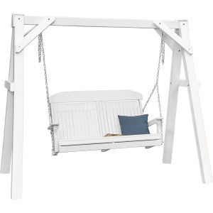 LuxCraft A-Frame Vinyl Swing Stand - White
